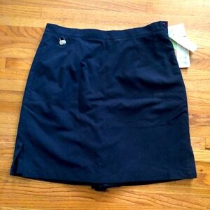 Navy Blue Golf Skirt+Shorts Button Detail